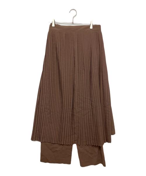 ADORE（アドーア）ADORE (アドーア) プリーツレイヤードボトム ブラウン サイズ:96cm (W38) 未使用品の古着・服飾アイテム