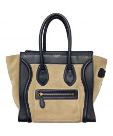 CELINE（セリーヌ）の古着「ラゲージマイクロショッパーハンドバッグ」｜ベージュ×ブラック
