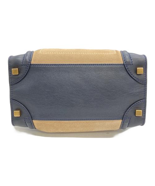 CELINE（セリーヌ）CELINE (セリーヌ) ラゲージマイクロショッパーハンドバッグ ベージュ×ブラックの古着・服飾アイテム