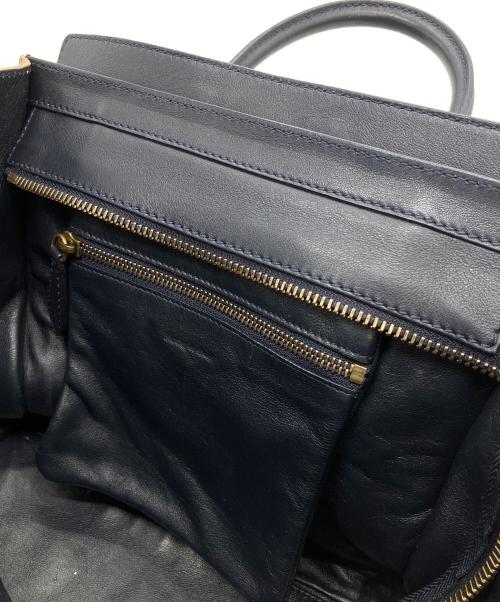 CELINE（セリーヌ）CELINE (セリーヌ) ラゲージマイクロショッパーハンドバッグ ベージュ×ブラックの古着・服飾アイテム