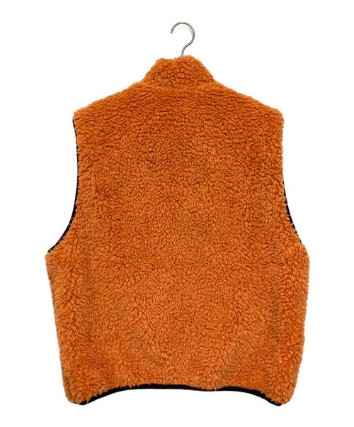 stussy（ステューシー）stussy (ステューシー) リバーシブルベスト ブラック×オレンジ サイズ:XLの古着・服飾アイテム