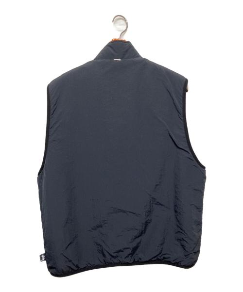 stussy（ステューシー）stussy (ステューシー) リバーシブルベスト ブラック×オレンジ サイズ:XLの古着・服飾アイテム