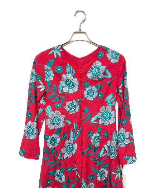 GRACE CONTINENTAL（グレースコンチネンタル）GRACE CONTINENTAL (（グレースコンチネンタル) 長袖ワンピース レッド サイズ:2-36の古着・服飾アイテム