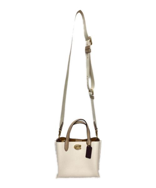 COACH（コーチ）COACH (コーチ) 2WAYバッグ ホワイト×アイボリーの古着・服飾アイテム