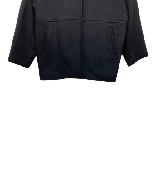 JOURNAL STANDARD（ジャーナルスタンダード）JOURNAL STANDARD (ジャーナルスタンダード) スーパー140ビーバーノーカラーショートコート ブラック サイズ:38の古着・服飾アイテム