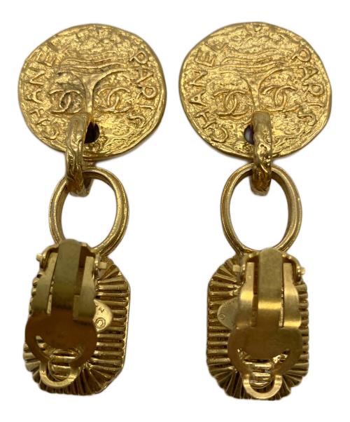 CHANEL（シャネル）CHANEL (シャネル) カラーストーンイヤリング レッド×ゴールドカラーの古着・服飾アイテム