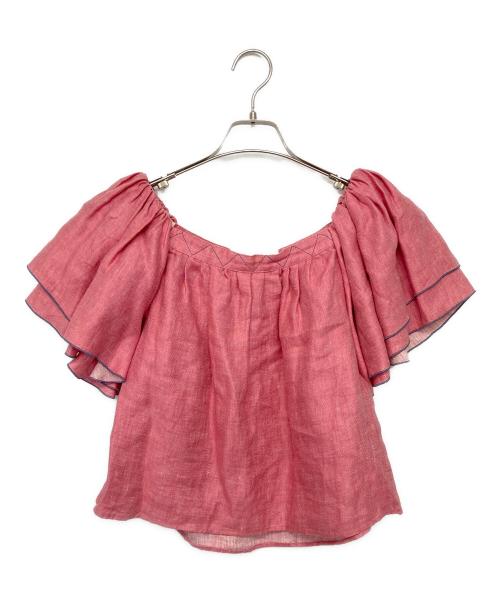 MYLAN（マイラン）MYLAN (マイラン) オフショルダーブラウス ピンク サイズ:freeの古着・服飾アイテム