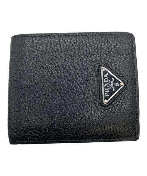 PRADA（プラダ）PRADA (プラダ) 2つ折り財布 ブラックの古着・服飾アイテム