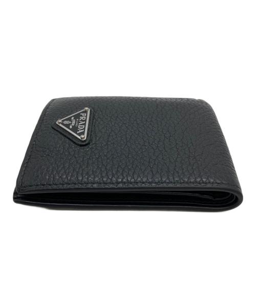 PRADA（プラダ）PRADA (プラダ) 2つ折り財布 ブラックの古着・服飾アイテム