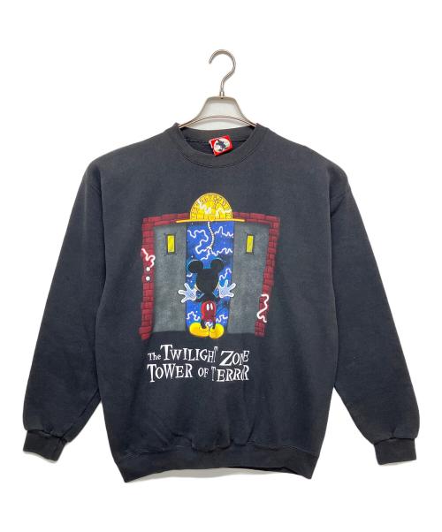 DISNEY（ディズニ）DISNEY (ディズニー) ディズニーパーク限定 タワーオブテラー　裏起毛スウェット ブラック サイズ:XLの古着・服飾アイテム