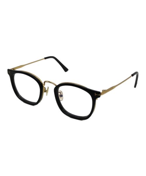 TOM FORD（トムフォード）TOM FORD (トムフォード) 伊達眼鏡 ブラック×ゴールドの古着・服飾アイテム
