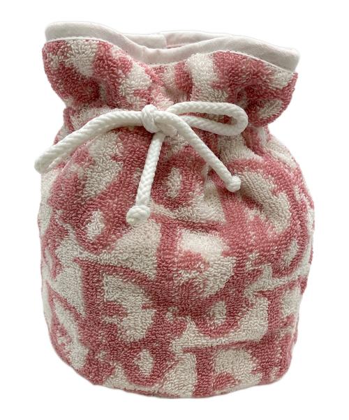 Christian Dior（クリスチャン ディオール）Christian Dior (クリスチャン ディオール) トロッター　巾着 ピンクの古着・服飾アイテム