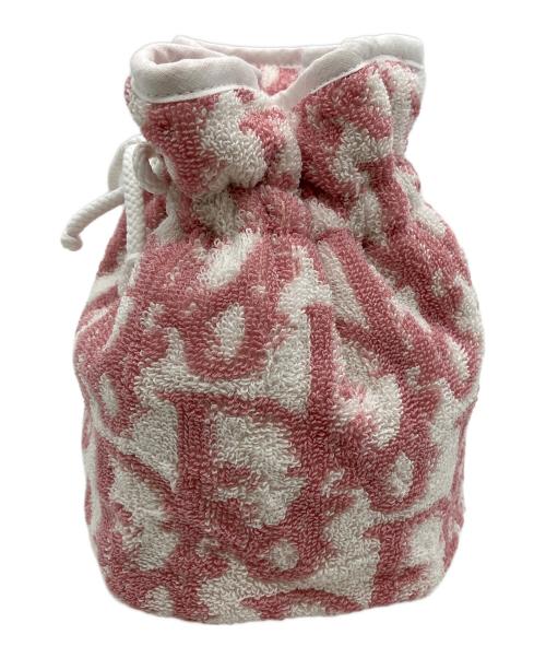 Christian Dior（クリスチャン ディオール）Christian Dior (クリスチャン ディオール) トロッター　巾着 ピンクの古着・服飾アイテム