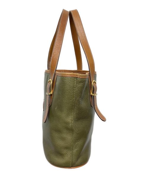 CELINE（セリーヌ）CELINE (セリーヌ) ハンドバッグ グリーン×ブラウンの古着・服飾アイテム