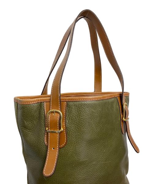 CELINE（セリーヌ）CELINE (セリーヌ) ハンドバッグ グリーン×ブラウンの古着・服飾アイテム