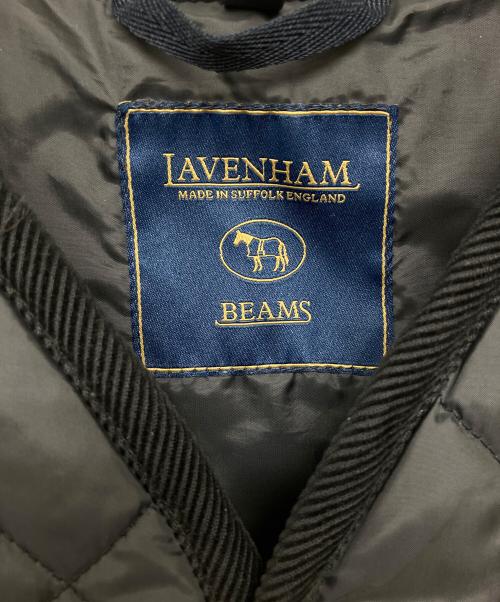 LAVENHAM（ラベンハム）LAVENHAM (ラベンハム) BEAMS (ビームス) キルティングベスト グレー サイズ:XLの古着・服飾アイテム