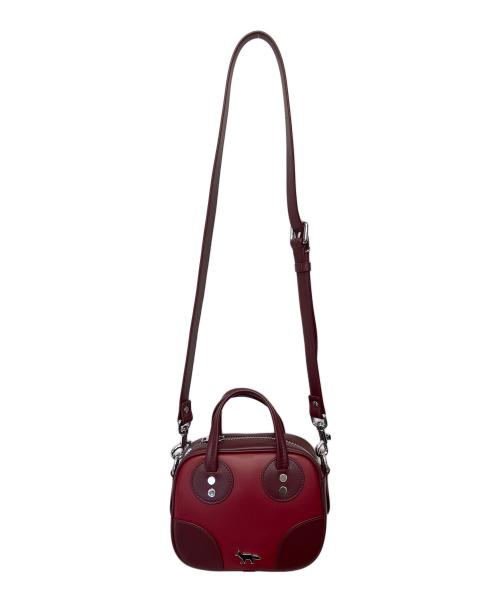 maison kitsune（メゾンキツネ）maison kitsune (メゾンキツネ) COLOR BLOCK BOOGIE BAG　2WAYバッグ　2024年秋冬 レッドの古着・服飾アイテム