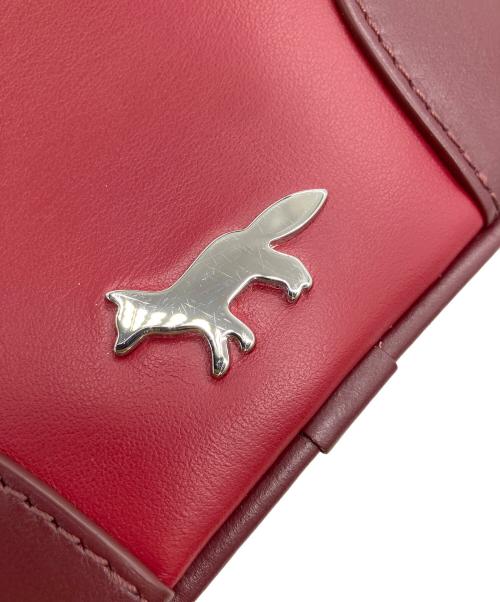 maison kitsune（メゾンキツネ）maison kitsune (メゾンキツネ) COLOR BLOCK BOOGIE BAG　2WAYバッグ　2024年秋冬 レッドの古着・服飾アイテム