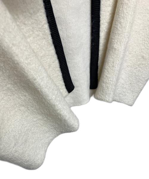 BALLSEY（ボールジィ）BALLSEY (ボールジィ) ウールナイロンブークレー フロントオープンカーディガン アイボリー サイズ:Sの古着・服飾アイテム