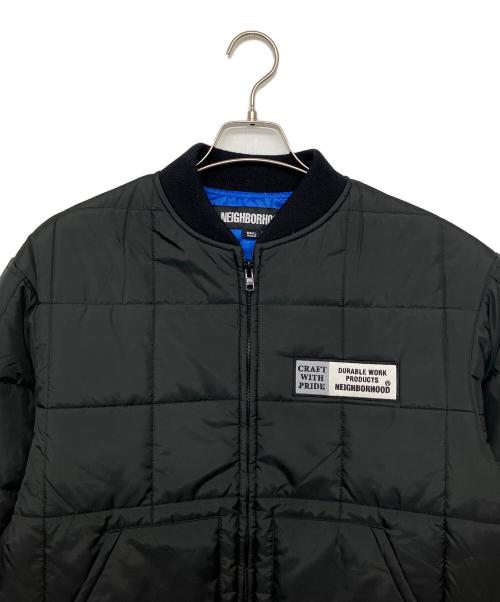 NEIGHBORHOOD（ネイバーフッド）NEIGHBORHOOD (ネイバーフッド) リバーシブル パッディド ジャケット ブラック×ブルー サイズ:Sの古着・服飾アイテム