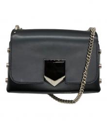 JIMMY CHOO（ジミーチュウ）の古着「チェーンショルダーバッグ」｜ブラック