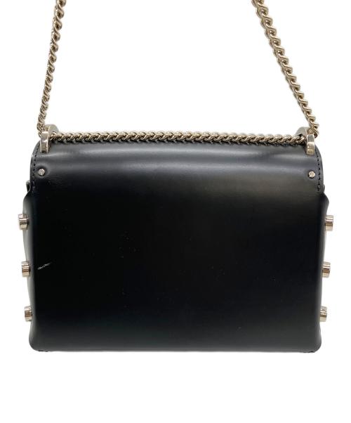 JIMMY CHOO（ジミーチュウ）JIMMY CHOO (ジミーチュウ) チェーンショルダーバッグ ブラックの古着・服飾アイテム