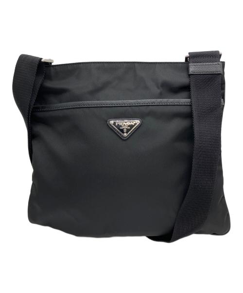 PRADA（プラダ）PRADA (プラダ) ナイロンショルダーバッグ ブラックの古着・服飾アイテム