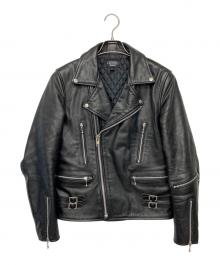 HORN WORKS（ホーンワークス）の古着「ダブルライダースジャケット」｜ブラック