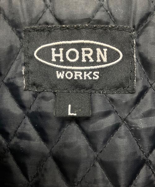 HORN WORKS（ホーンワークス）HORN WORKS (ホーンワークス) ダブルライダースジャケット ブラック サイズ:Lの古着・服飾アイテム