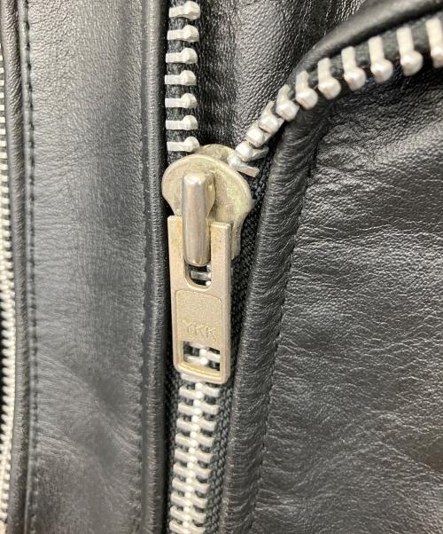 HORN WORKS（ホーンワークス）HORN WORKS (ホーンワークス) ダブルライダースジャケット ブラック サイズ:Lの古着・服飾アイテム