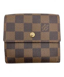 LOUIS VUITTON（ルイ ヴィトン）の古着「ダミエ 	ポルト モネ・ビエ カルト クレディ」｜ブラウン