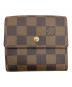 LOUIS VUITTON（ルイ ヴィトン）の古着「ダミエ 	ポルト モネ・ビエ カルト クレディ」｜ブラウン