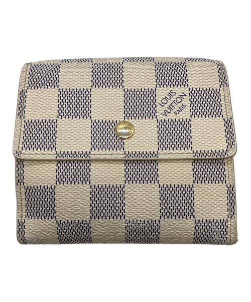 LOUIS VUITTON（ルイ ヴィトン）LOUIS VUITTON (ルイ ヴィトン) ダミエ・アズール　ポルトフォイユ・エリーズ　コンパクトウォレット ホワイトの古着・服飾アイテム