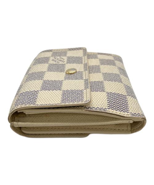 LOUIS VUITTON（ルイ ヴィトン）LOUIS VUITTON (ルイ ヴィトン) ダミエ・アズール　ポルトフォイユ・エリーズ　コンパクトウォレット ホワイトの古着・服飾アイテム