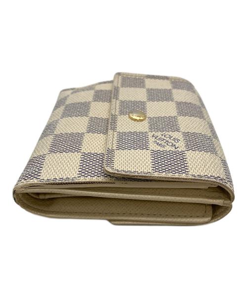 LOUIS VUITTON（ルイ ヴィトン）LOUIS VUITTON (ルイ ヴィトン) ダミエ・アズール　ポルトフォイユ・エリーズ　コンパクトウォレット ホワイトの古着・服飾アイテム