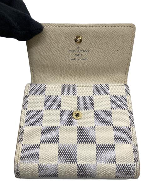 LOUIS VUITTON（ルイ ヴィトン）LOUIS VUITTON (ルイ ヴィトン) ダミエ・アズール　ポルトフォイユ・エリーズ　コンパクトウォレット ホワイトの古着・服飾アイテム