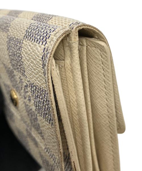 LOUIS VUITTON（ルイ ヴィトン）LOUIS VUITTON (ルイ ヴィトン) ダミエ・アズール　ポルトフォイユ・エリーズ　コンパクトウォレット ホワイトの古着・服飾アイテム