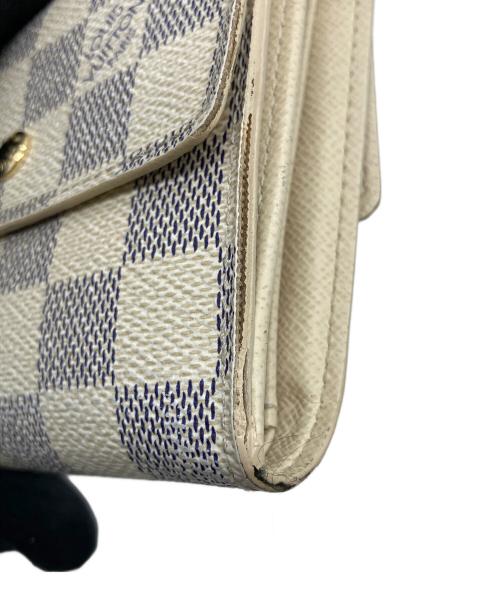 LOUIS VUITTON（ルイ ヴィトン）LOUIS VUITTON (ルイ ヴィトン) ダミエ・アズール　ポルトフォイユ・エリーズ　コンパクトウォレット ホワイトの古着・服飾アイテム