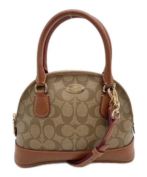 COACH（コーチ）COACH (コーチ) シグネチャー ショルダーバッグ ブラウンの古着・服飾アイテム