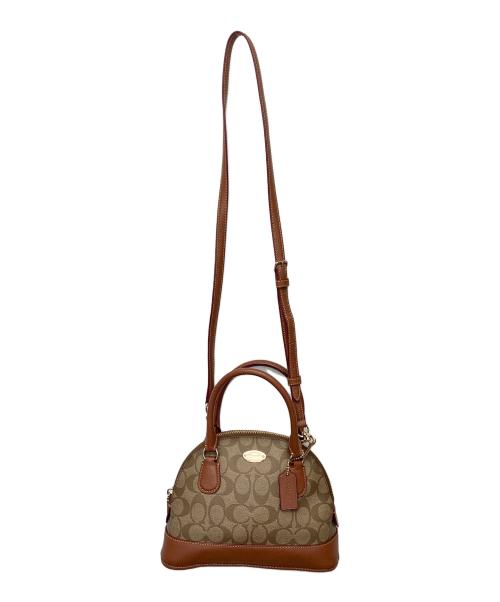 COACH（コーチ）COACH (コーチ) シグネチャー ショルダーバッグ ブラウンの古着・服飾アイテム