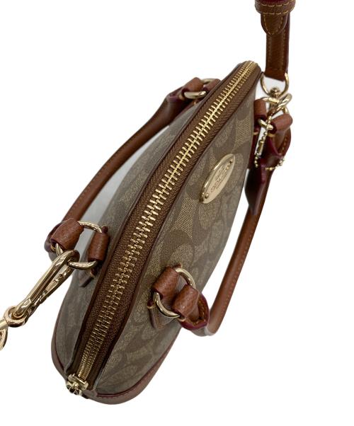 COACH（コーチ）COACH (コーチ) シグネチャー ショルダーバッグ ブラウンの古着・服飾アイテム