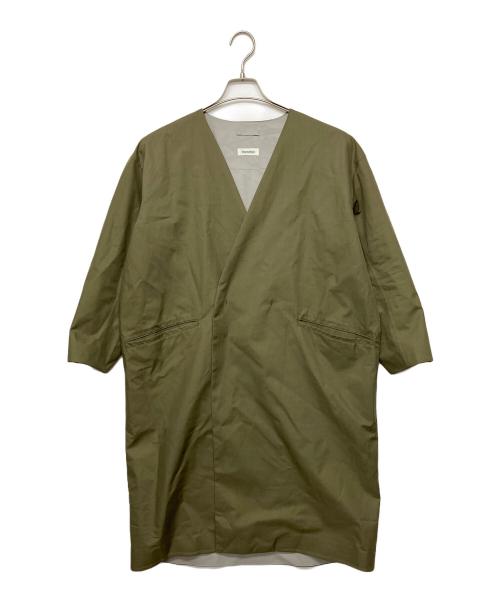 Plantation × DESCENTE（プランテーション×デザント）Plantation × DESCENTE (プランテーション×デザント) ノーカラーストレッチパッカブルコート サイズ:Mの古着・服飾アイテム