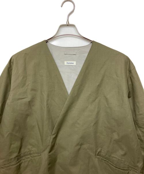 Plantation × DESCENTE（プランテーション×デザント）Plantation × DESCENTE (プランテーション×デザント) ノーカラーストレッチパッカブルコート サイズ:Mの古着・服飾アイテム