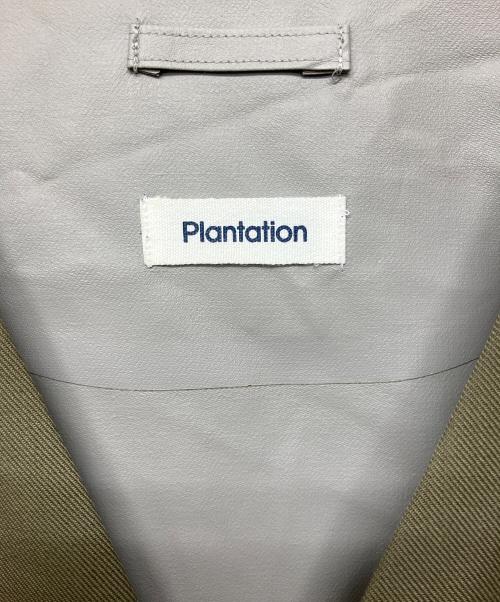 Plantation × DESCENTE（プランテーション×デザント）Plantation × DESCENTE (プランテーション×デザント) ノーカラーストレッチパッカブルコート サイズ:Mの古着・服飾アイテム