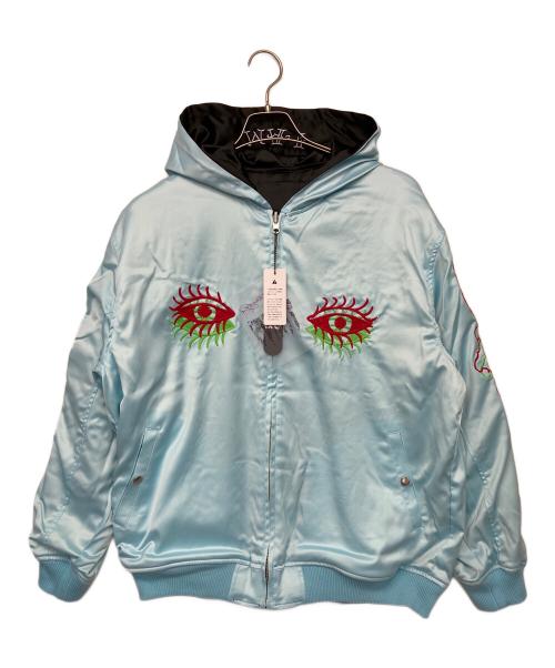 Ed Hardy（エド ハーディー）Ed Hardy (エド ハーディー) TRAVS (トラビス) リバーシブルジャケット ブラック×ブルー サイズ:Mの古着・服飾アイテム