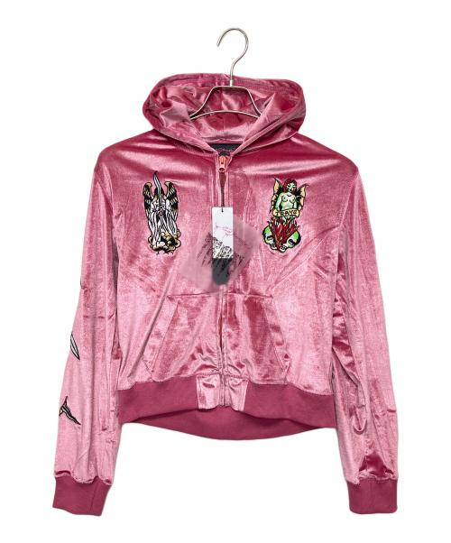 Ed Hardy（エド ハーディー）Ed Hardy (エド ハーディー) ベロアセットアップ ショッキングピンク サイズ:L 未使用品の古着・服飾アイテム