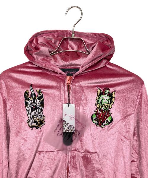 Ed Hardy（エド ハーディー）Ed Hardy (エド ハーディー) ベロアセットアップ ショッキングピンク サイズ:L 未使用品の古着・服飾アイテム