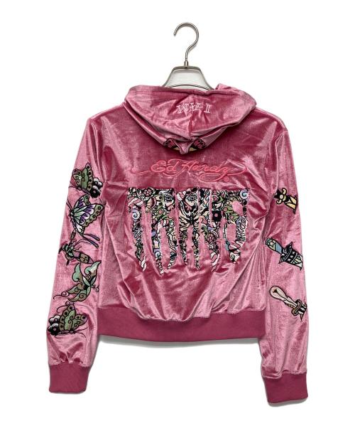 Ed Hardy（エド ハーディー）Ed Hardy (エド ハーディー) ベロアセットアップ ショッキングピンク サイズ:L 未使用品の古着・服飾アイテム