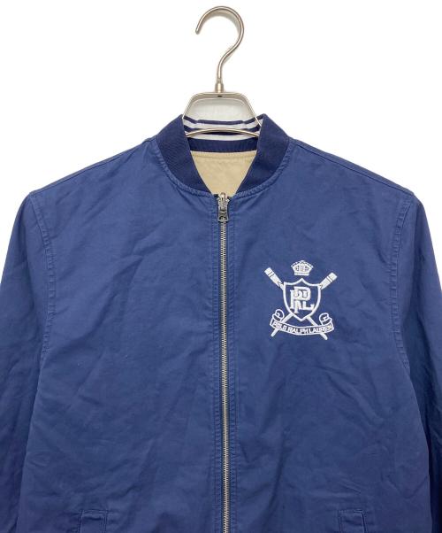 POLO RALPH LAUREN（ポロ・ラルフローレン）POLO RALPH LAUREN (ポロ・ラルフローレン) リバーシブルジャケット ネイビー サイズ:XLの古着・服飾アイテム