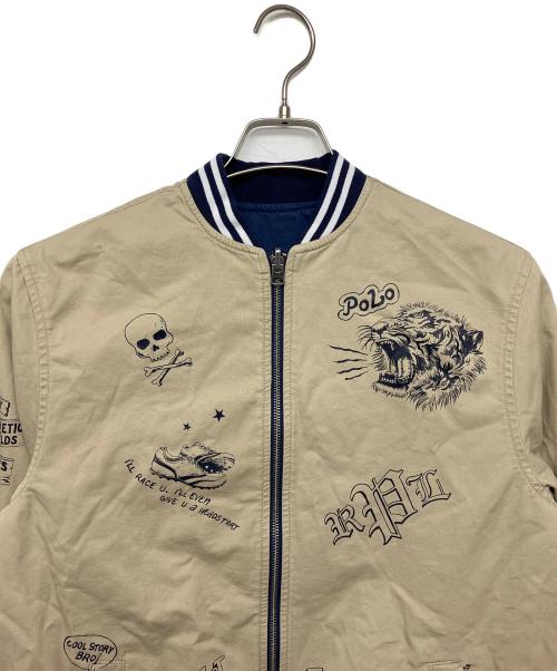 POLO RALPH LAUREN（ポロ・ラルフローレン）POLO RALPH LAUREN (ポロ・ラルフローレン) リバーシブルジャケット ネイビー サイズ:XLの古着・服飾アイテム